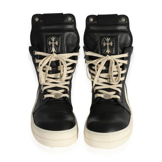 Chrome Hearts x Rick Owens Geobasket High Black