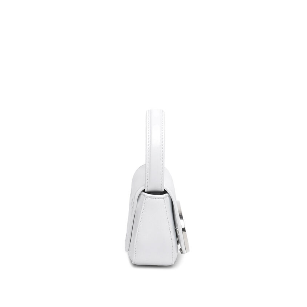Diesel 1DR XS Mini Bag with D Plaque White